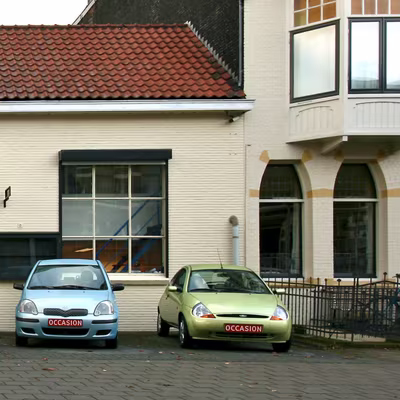 Gevel van de garage